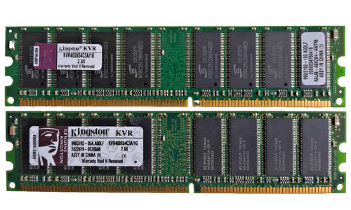 2gb ddr1 kingston - (2x1gb),