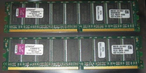 2gb kit kingston ddr1 ram - kit,